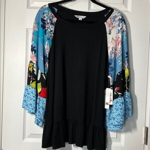 Pioneer woman women's size XXL long sleeve floral blouse shirt top